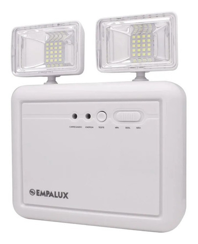 Luminária De Emergência Empalux Ie34031 Led Com Bateria Recarregável 8 W 127v/220v Branca