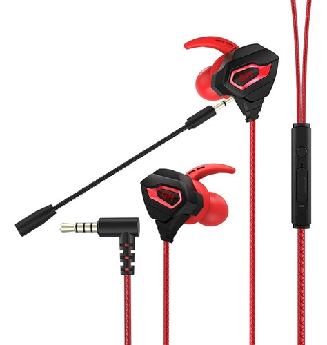 Auriculares Internos Con Cable Y Microfono | Rojo /univer...