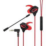 Auriculares Internos Con Cable Y Microfono | Rojo /univer...