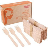 Gmark Eco-friendly 6.25  Tenedor De Madera 100 Count Biodegr