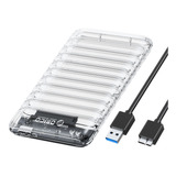 Cofre Case Para Disco Duro Transparente Sata 2.5 Hdd Usb 3.1