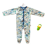 Ideal Regalo Bebés Enterito Pijama Dino + Chupete Para Fruta