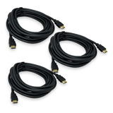 Cable Hdmi De 5 Metros 4k Blindado Uso Rudo 3 Piezas