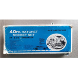 40 Pc Ratchet Socket Set 1/4  Y 3/8  Caja Metalica Japonesa