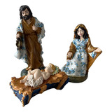 Sagrada Família - Presépio 3 Peças - Imagem Gesso