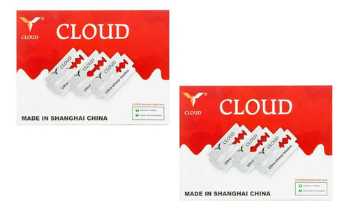 Cloud Hojas De Afeitar Caja 20 Filos Acero Barberia