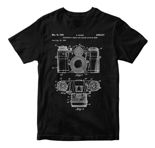 Camiseta Câmera Fotográfica Fotógrafo Profissional Camisa