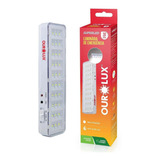 Luminária Luz De Emergência 30 Leds 2w Bivolt 6500k Ourolux