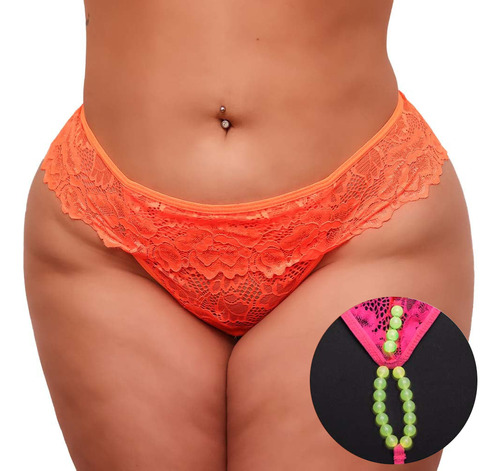 Tanga Tailandesa Plus Size Fio Dental Perolas Brilham