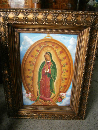 Cuadro Virgen De Guadalupe Óleo Sobre Lienzo Original