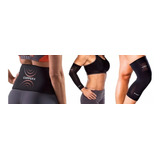 Faja Rodillera Codera Gym Set 3pz Ejercicio Fit Copper