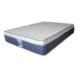 Colchón Queen De Resortes Bio Mattress Resortes Superlastick Mystery Azul - 150cm X 190cm X 30cm Con Pillow Top