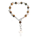 Rosario Pulsera Piedra Ojo De Tigre