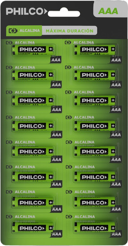 Pilas Aaa Philco Alcalinas 1.5v - Blister 16 Unidades 
