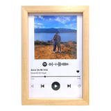 Cuadro Placa Spotify Personalizble Con Marco En Madera 