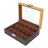 Caja De Almacenamiento Para Relojes, De Madera Maciza, 10 Ra