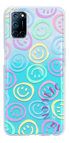 Funda Para Oppo Para Mujer Happy Faces Con Nombre