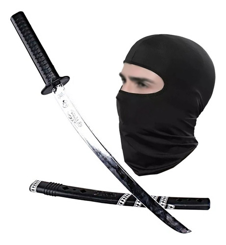 Espada Ninja Disfraz Halloween Metalizada Flexible 60cm 