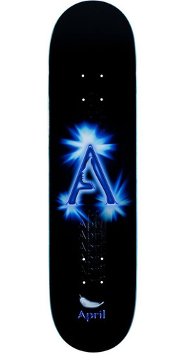 Shape April 8.5 A Logo Black Blue - Maple Skateboard