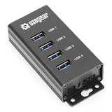 Hub De Carga Y Datos Usbgear, 4 Puertos, Usb 3.2 Gen 1, Mont