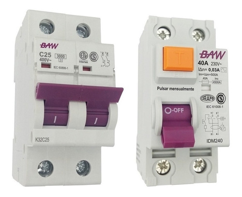 Kit Instalación Domiciliaria Termica Disyuntor 40a