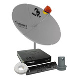 Kit Century Receptor Digital Midiabox Antena 1,50m Lnbf Cabo