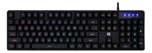 Teclado Gamer Membrana Usb K300 Led Hp