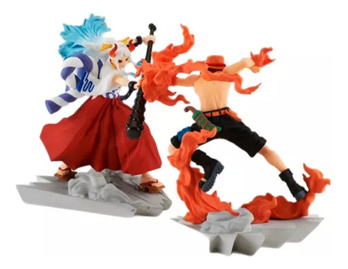 One Piece - Yamato & Portgas D Ace 2 Figuras Bandai 