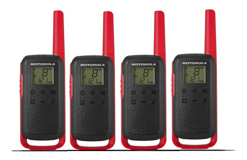 4 Radio Comunicador Motorola Walk Talk T210 Br Longo Alcance Bandas De Freqüência Uhf Cor Preto Homologado