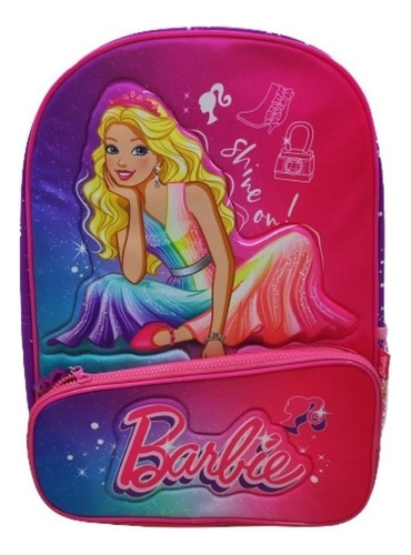 Mochila Escolar Barbie Color Violeta