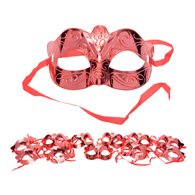Antifaz Rojo Grabado Mitad Rostro VALO CONCEPT Pack 12 Carnaval Disfraces | MercadoLibre