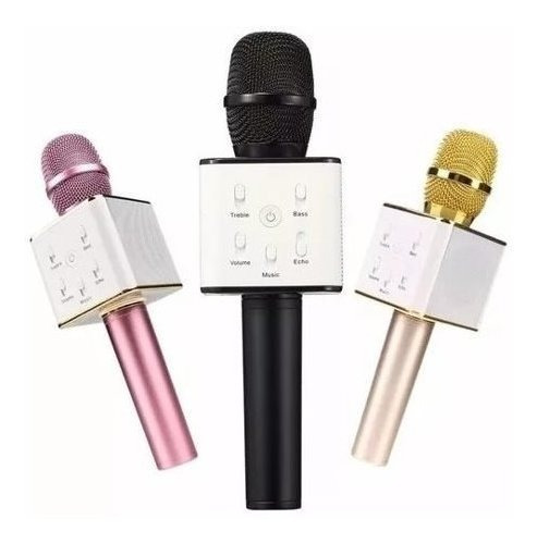 Microfono Karaoke Bluetooth Con Estuche Q7 Portatil Env Inme