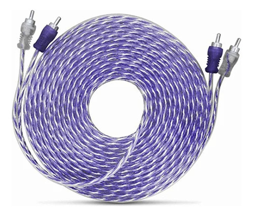 Cabo Rca Roxo 5m Blindado 4mm Plug Em Metal Injetado Techone