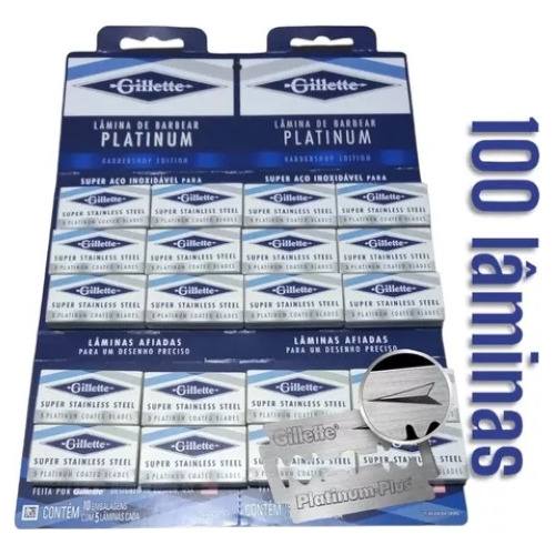 Lâmina De Barbear Gillette Platinum - 3 Cartelas C/100 Cada