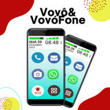 Vovo&vovofone Smartphone Do Idoso 4g 32gb Botão Sos Zap