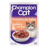 Sachet Champion Cat Trocitos De Salmon Sardina (24 Unidades)