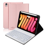 Funda C/teclado Boriyuan Para iPad Mini 6g 8.3in 2021 Rosa
