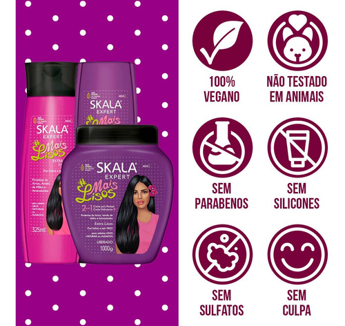 Kit Skala Mais Lisos Sh + Conde Creme 1kg