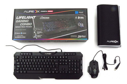 Teclado Y Mouse Rgb + Pad  Aureox Lifelight Gaming Gc1000 