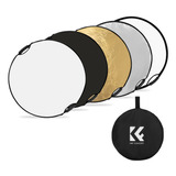 K&f Concept Reflector Circular 5 En 1 Con Mango 110cm