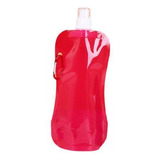 4 Botella De Agua Plegable Bolsa De Agua Portátil Rojo