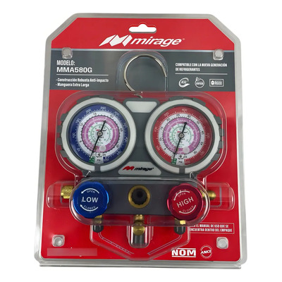 Juego Manómetros Refrigeración Mirage MMA580G R410 R32 R22 R134 1.5m | Envío gratis
