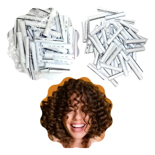 Carrete Bigudíe Con Tapa  Para  Bases, Ondular, Permanente. | MercadoLibre