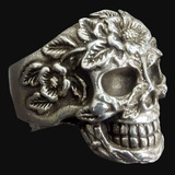 Anillo Calavera Plata 19 Gr 3 X 2 Cm Art 317