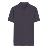 Polo Ellus Piquet E Asa Friso Classic Masculina Lilas