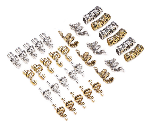 Perlas Para Trenzado De Pelo, Barba Vikinga, Decorativas Par
