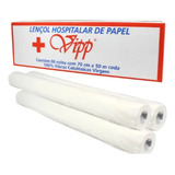 Lençol Hospitalar De Papel C/ Picote Branco 70cmx50m C/ 6und