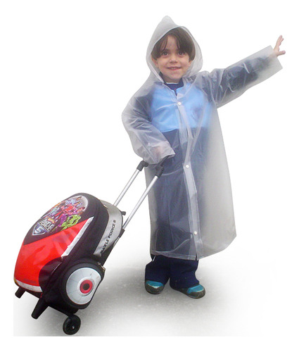 Capa De Chuva Laminada Pvc Infantil 