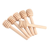 50pcs/set Tarro Cazo Miel Varilla Agitadora Madera 8cm