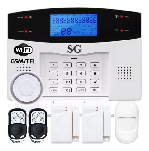 Alarma Wifi Gsm Tel App Cel Seguridad Inalambrica Casa 3 + 2